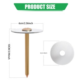 4 Pack Steel Survey Stakes for Property Lines - 7"x3" Heavy-Duty Boundary Markers, Permanent Survey & Property Line Markers for Paving Machines, Landscaping, Asphalt, Lawn Edges, and Weed Barriers