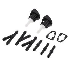 RATCHROLL Windshield Washer Nozzle for Subaru Impreza 2008-2014 Front W/ 3 Pcs Y Hose Connector Car 86636FG051 Black,White Plastic 1 Set