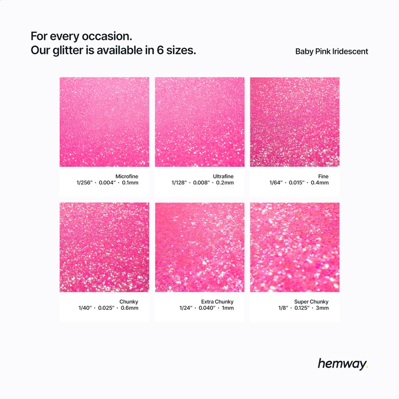 Hemway Premium Ultra Sparkle Glitter Multi Purpose Metallic Flake for