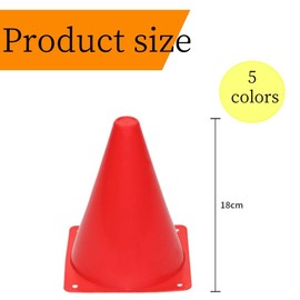10 Pack Soccer Cones,7 Inch Cones Sports Training Agility Field Marker Plastic Cones for Skating Basketball Football Practice Drills, Indoor Outdoor Activity Events Games Obstacle Course