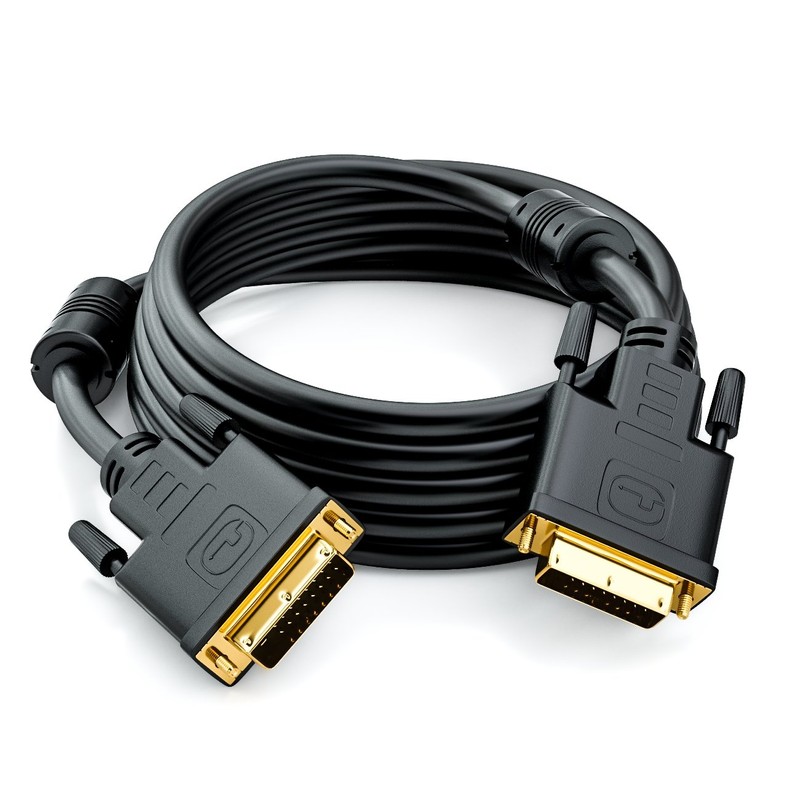 deleyCON 5m DVI to DVI Cable 24+1 - DVI-D Dual