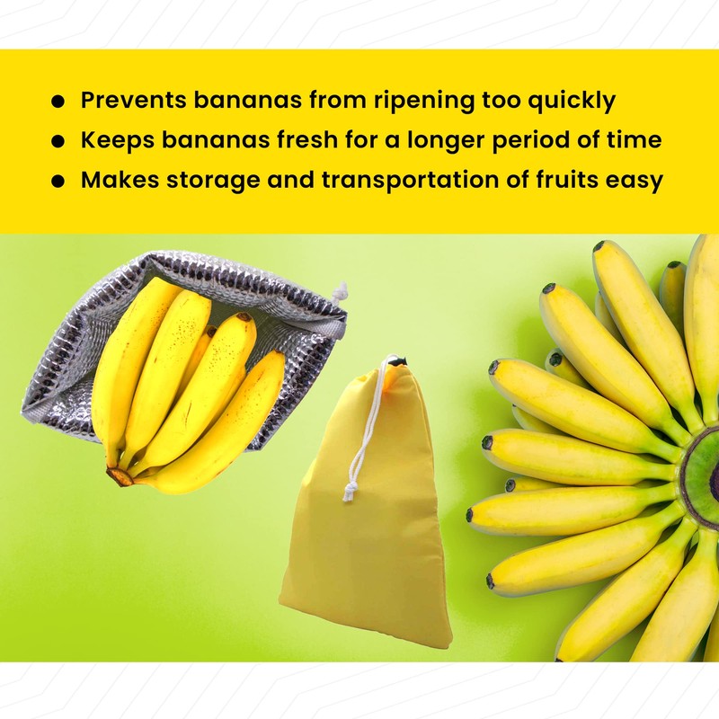 Gadgetime USA - Banana Drawstring Preserve Bag to Keep Fresh