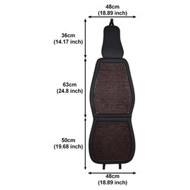 JSCARLIFE Tilia Wood Beaded Car Seat Cover - Breathable Ergonomic Driver Cushion for Cars/Trucks/SUVs | Hand-Knotted Beads, Lumbar Support & Cooling Tech (Red)