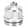 PTNHZ Billet Aluminum Cap W/Drain Plug Fuel Filter Housing Compatible