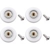 Set of 4pcs 19mm Stainless Steel Shower Door Wheels Rollers