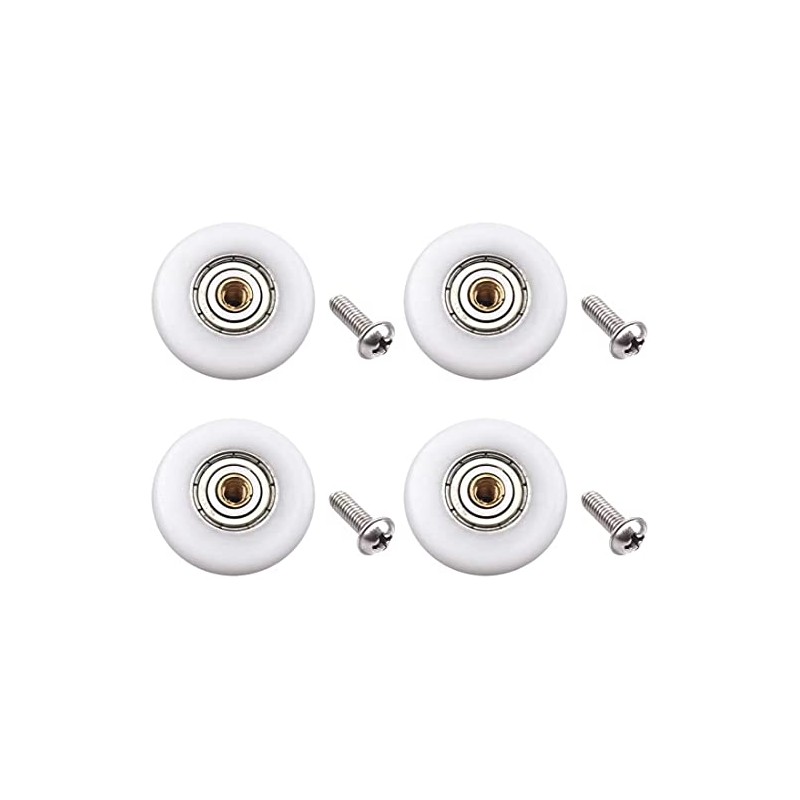 Set of 4pcs 19mm Stainless Steel Shower Door Wheels Rollers