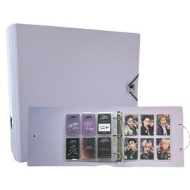 K-KEEP [A5 Extra Wide] 6 Pocket Binder - [1.5 Inch] - [Minimalist Series] - D-Ring Compact Beginner Friendly Comprehensive Kpop Photocard Collector Binder (Minimal Purple)