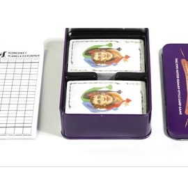 ALOSHAO Collectible Tin Five Card Games with Crowns Rummy Family Party 1-7 Players