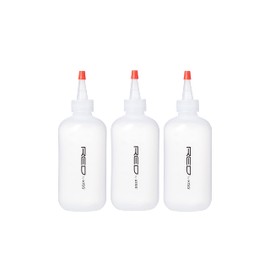 Red by Kiss Applicator Bottles Hair Color Bottle Soft and Durable Plastic Refillable Bottles 3 PACK (6 oz)