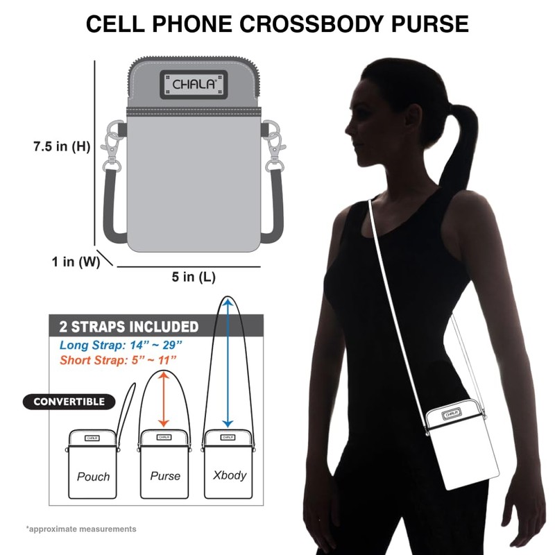 CHALA Plant Life Collection Cell Phone Crossbody Purse-Women PU Leather/Canvas