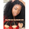 Oxeyegirl 20 Inch Afro Kinky Curly 9x6 Human Hair Wig