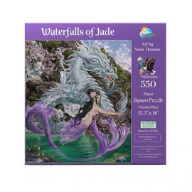SUNSOUT INC - Waterfalls of Jade - 550 pc Jigsaw Puzzle by Artist: Nene Thomas - Finished Size 15.5" x 18" Fantasy - MPN# 67823