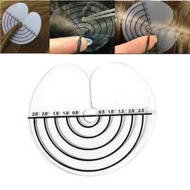 ZAAWUUT Paquete De 50 Protectores Térmicos, Protector De Extensiones De Cabello De Un Solo Orificio Circular Con Escala, Espaciadores Protectores De Pegamento De Fusión Para Unir Extensiones De Cabell