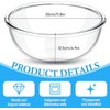 Komphy 6 Quart Glass Mixing Bowls, Large Glass Salad Serving