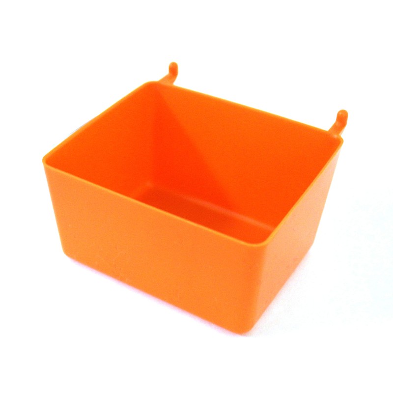 JSP Manufacturing Small Plastic Orange Pegboard Storage/Part Bins (10)
