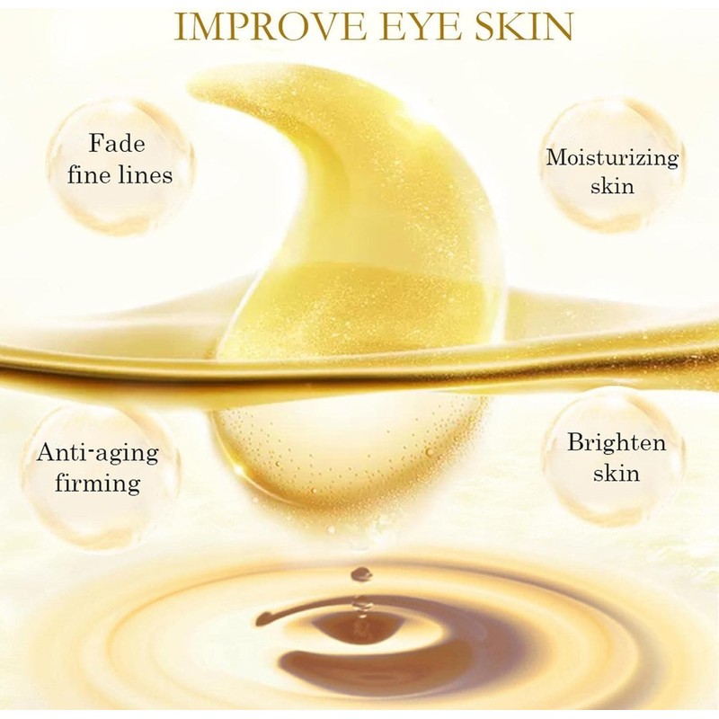 Máscara Parches Ojos Gold Eye Mask 24K Colágeno Antienvejecimiento (A)