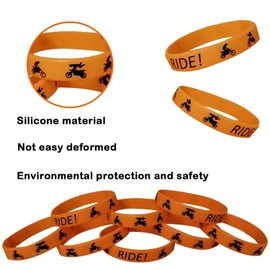 CupaPlay 24PCS Dirt Bike Party Favors Rubber Bracelets - Motocross Game Party Supplies Gifts/Prize/Goodie Bag Stuffers Slicone Wristbands