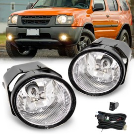 ENERBITIOUS Fog Lights Lamps Replacement for 2000-2001 Nissan Maxima 2000-2003 Sentra 2001-2004 Frontier 2002-2004 Xterra Fog Light Compatible with H3 12V 55W Bulbs Switch and Wiring Kit