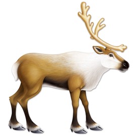 Beistle Jointed Reindeer, 3' 1", Multicolor