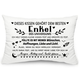 Yufansd Grandson Gift Grandson Pillowcase This Cushion Belongs to the Best Grandson Birthday Gift Decoration for Cushion Keepsake Cushion Cover 1 Piece 50 x 75 cm (Grandson)