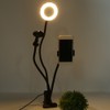 USB LED Ring Fill Light Lamp with Phone Holder Microphone