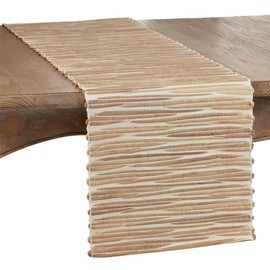 Fennco Styles Woven Chic Texture Water Hyacinth Table Runner 14 x 72 Inch - Natural Table Cover for Home Décor, Dining Table, Banquets, Holiday and Special Events