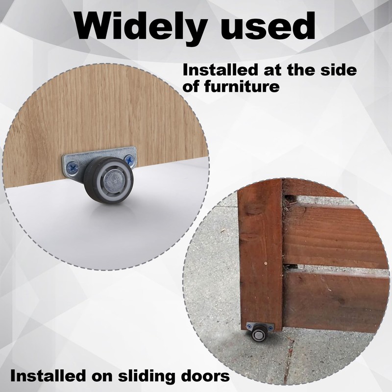 Deozu 1 Pcs Side Mount Caster Wheels, Low Profile Casters,