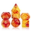 DND Polyhedral Dice Set with a Black Dice Bag for