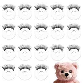 sourcing map Safety Doll Eyelashes for Crocheting 32mm Black 20Pcs