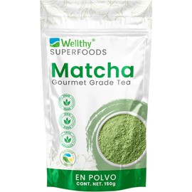 Wellthy Superfoods Organic Matcha Green Tea Powder 150g – 100% Natural, 75 Servings
