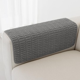 Foxdecor Arm Covers for Chairs, Chair Arm Covers Protectors, Couch Arm Cover Sofa Armrest Cover Armchair Covers, Pack of 2pcs, 18x28 Inch Dark Grey