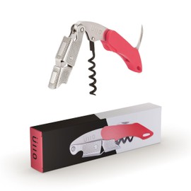 Ullo Professional Wine Opener - Professional corkscrew wine opener with a serrated foil Cutter and bottle Cap Remover. Perfect for use in bars or homes.