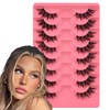 Half Lashes Natural Clear Band Eyelashes 3 4 False Lashes