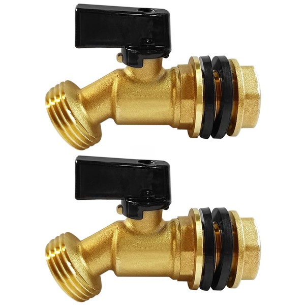 Uenede Brass Water Container Rain Barrel Faucets Spigot 3/4"G Male