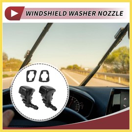 PARSKILO 2pcs Windshield Washer Nozzle for Dodge Charger 2011-2018 for Chrysler 300 Front Windshield Spray Nozzles Wiper Spray Washer Jet No.5182327AA Black Benefit