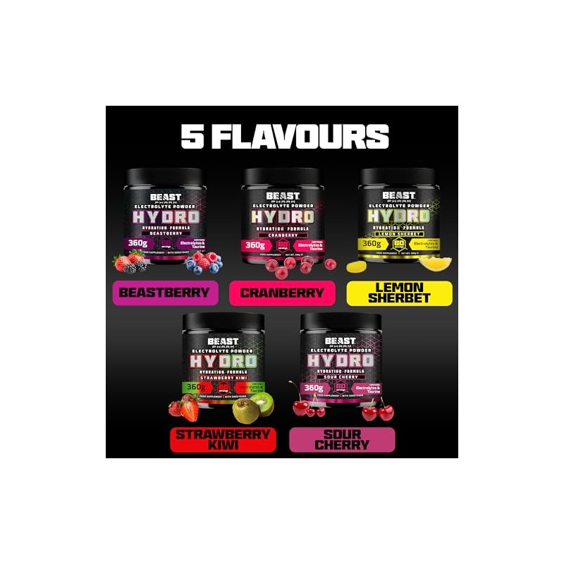 Beast Hydro Electrolytes Powder 60 Servings Keto Electrolyte Drinks for