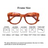 DOOViC Blue Light Glasses Womens Oversized Round Orange Frame Computer