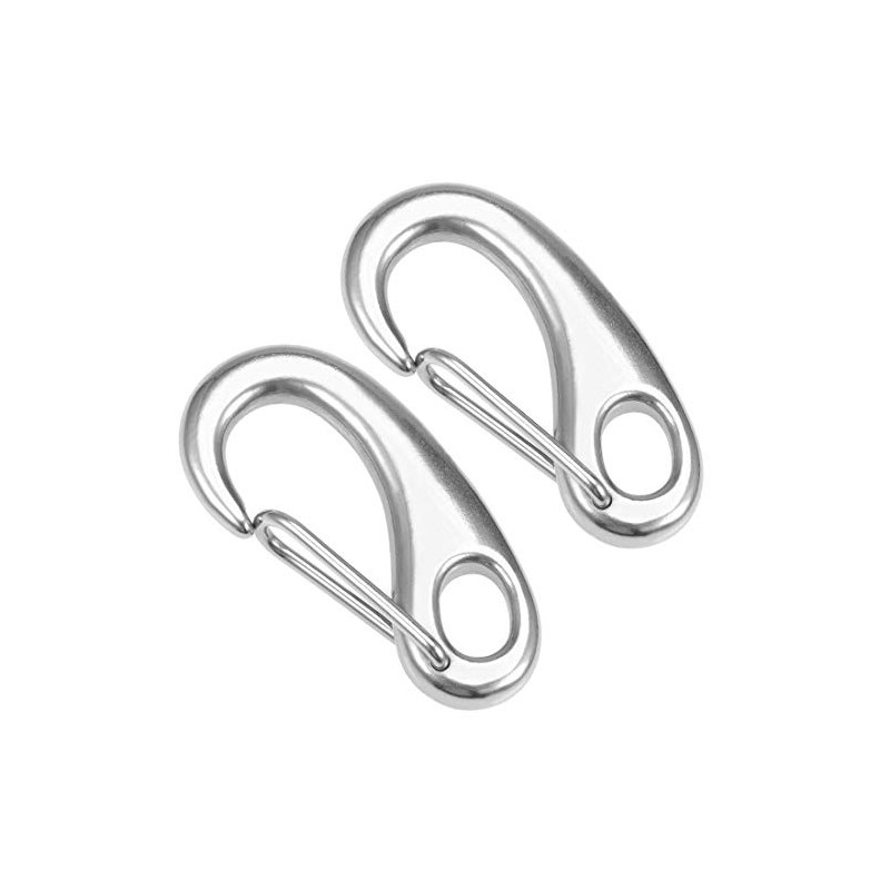 sourcing map Spring Gate Snap Hook 70mm/2.75", 304 Stainless Steel,