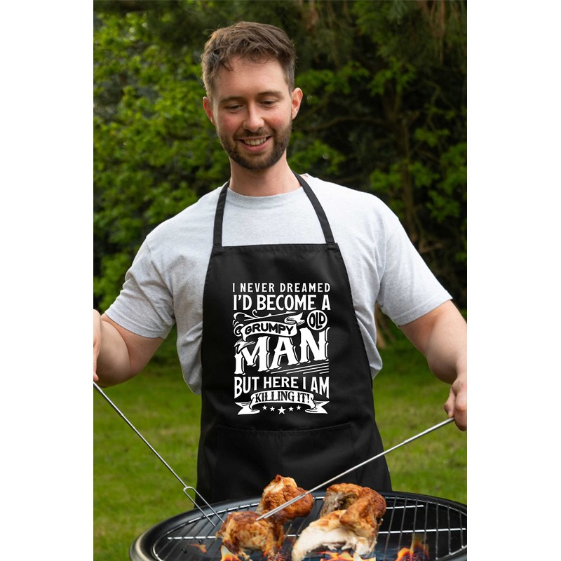 Print4U I'd Become Grumpy Old Man Funny Novelty Baking BBQ