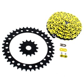 01-05 fits Yamaha YFM660 660 Raptor Yellow Non O-Ring Chain Black Sprocket 14/40 94L