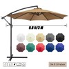GLDDFDG 10ft 8 Ribs Patio Umbrella Canopy, Taupe, Heavy-Duty Polyester