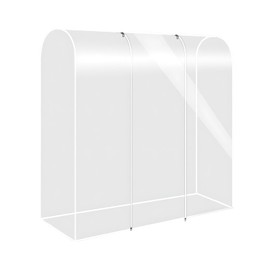 Wisebom Protective Cover for Clothes Rack, Thicker PEVA Garment Bag, 120 x 50 x 150 cm, Translucent Moisture, Dustproof, Garment Covers with Zips, for Suit, Coat, T-Shirt