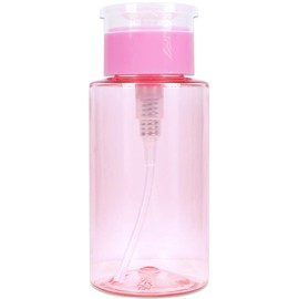 PANA Brand Liquid Push Down Pump Dispenser Empty Bottle with Flip Top Cap (7 Ounce - 1 Bottle, Pink)