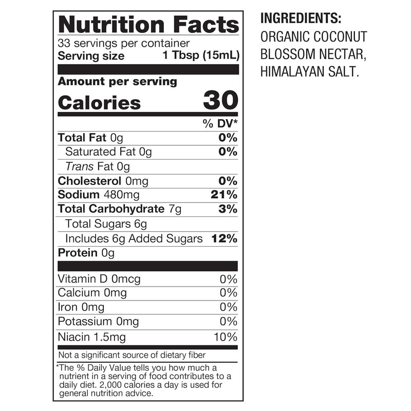 BetterBody Foods Organic Coconut Aminos, Soy Sauce Alternative, 16.9 Ounces