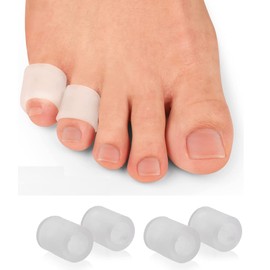 4 Gel Toe Protectors Soft Sleeves Corn Relief Sooth Blister Cushion Feet Callus