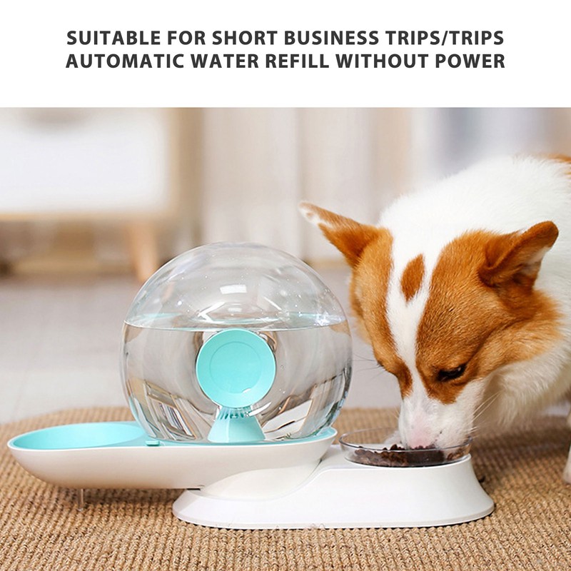 Pet Water Dispenser Food Feeder Cat Automatic Drinking Snail Shape