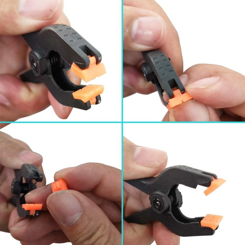 CESFONJER 20pcs/set Black Plastic Nylon Spring Clip, Suitable for Pinching,
