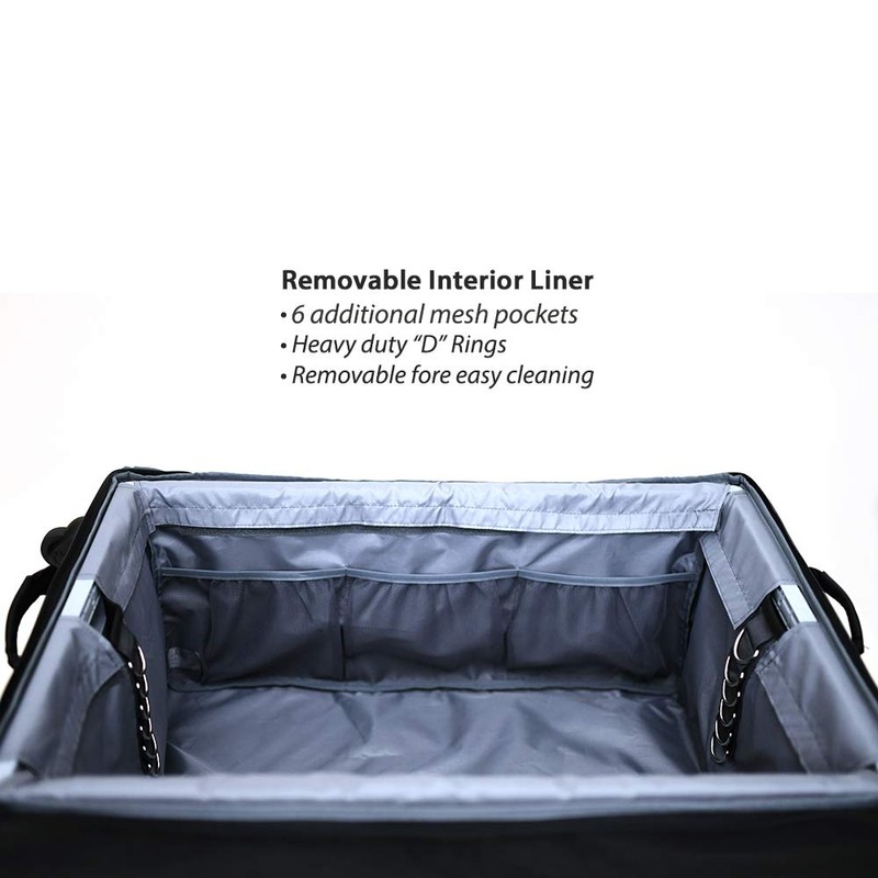 Closet Trolley Collapsible Rolling Dance Bag w/No-Lean Garment Rack -