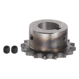 sourcing map 06B Roller Sprocket 16T Pitch 3/8 Inch 20 mm Bore A3 Carbon Steel