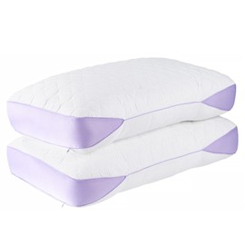 KEYOOHOME Adjustable Bed Pillows Standard Size Set of 2 Pack with Zipper,Supportive Breathable Cooling Hotel Luxury Down Alternative Gusseted Pillow for Side Stomach or Back Sleepers